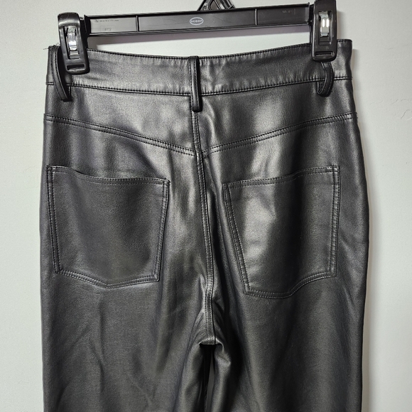 NWOT Zara Black Leather Pants 2 S - Picture 5 of 5